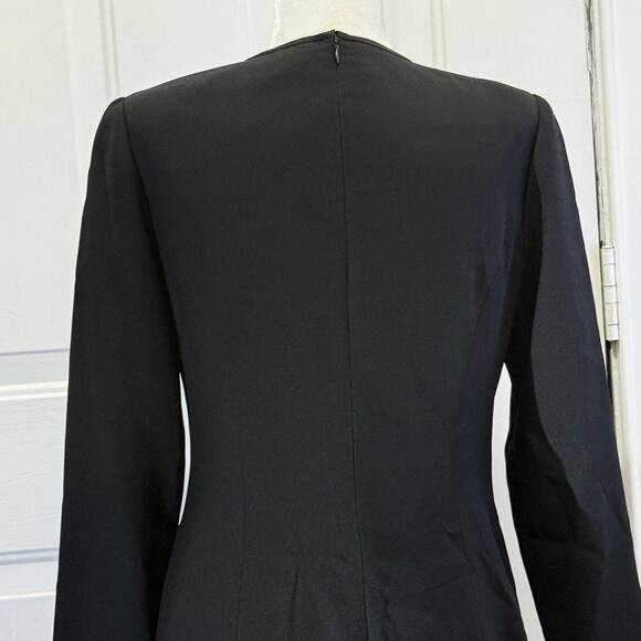 Liz Claiborne size 6 black sheath overlay dress. Formal, semi-formal, business - Picture 6 of 10